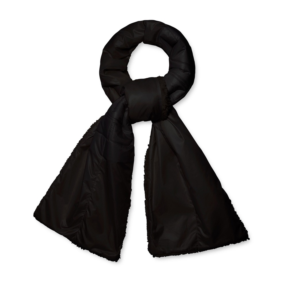 UGG Women's Logo Faux Shearling Puffer Scarf - Black